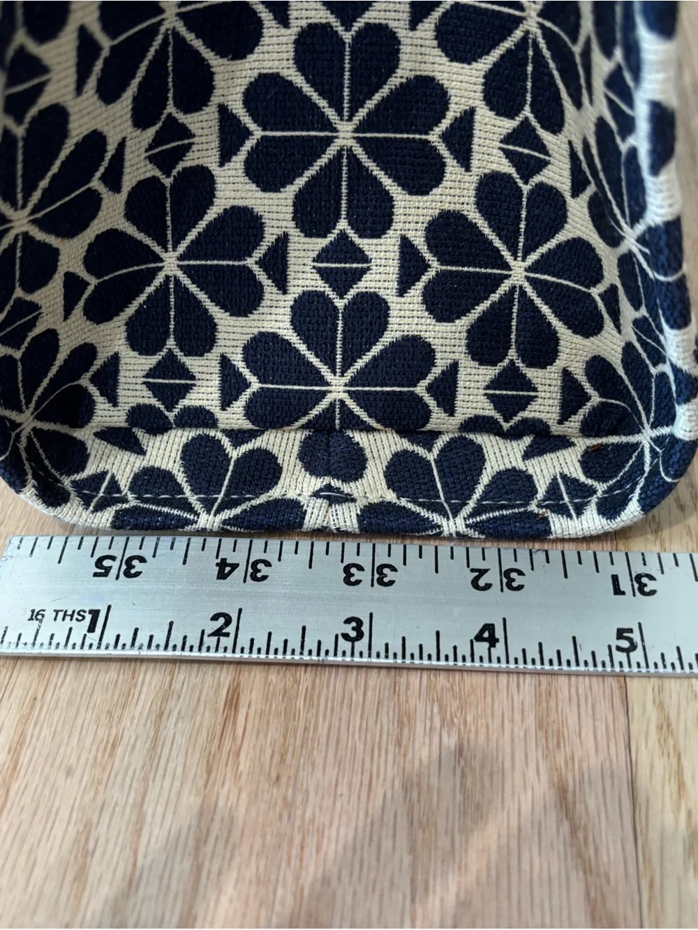 kate spade Navy and Cream Floral Stripe Tote